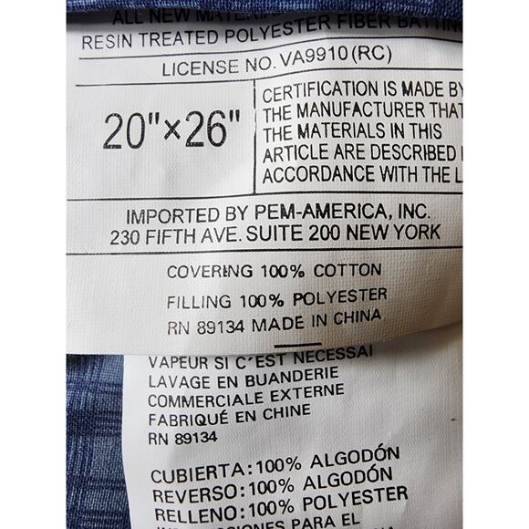 PEM AMERICA Blue Plaid Ducks in Flight Log Cabin STANDARD Pillow Shams- set of 2 - Picture 8 of 8